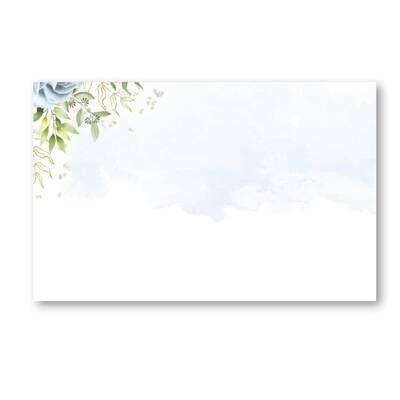 Bordkort enkle 20pk Blå roser - Happystar