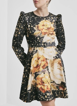 Tailored Satin Belt Dress  - by TiMo