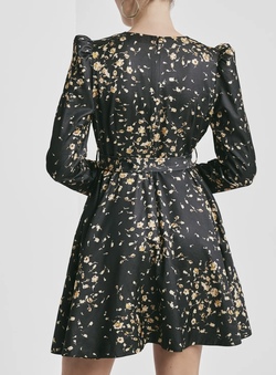 Tailored Satin Belt Dress