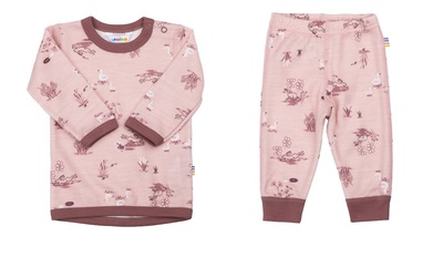 Ullsett m/bambus innside  rosa - Joha