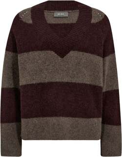 Taci Stripe LS V-Neck Knit  - Mos Mosh