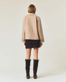Kort Trensh Coat, beige