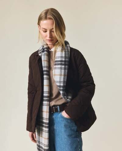 Klassisk vattert jakke, mørkebrun Dark Brown - Lexington