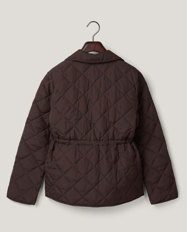 Klassisk vattert jakke, mørkebrun