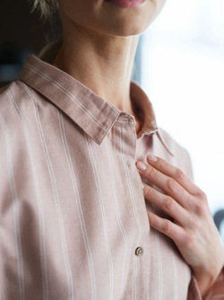 KAMPANJE! Pilen Flanell Nattskjorte  Varm Rosa - Høie of Scandinavia 