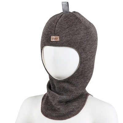 Balaclava ULL m/vindstopp KIVAT Lys brun - Kivat