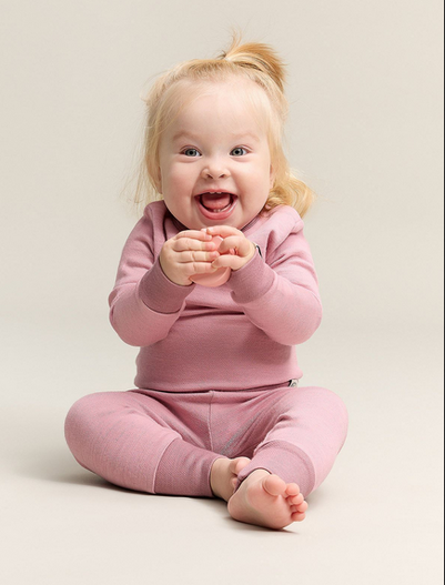 Gullkorn Grana Ull babybukse Tåkerosa - Gullkorn Design