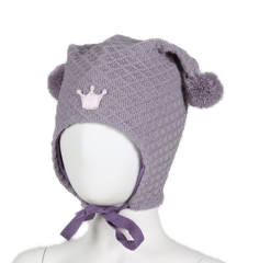 Kivat Knytelue ull 392L-78 Dusty Lilac med krone Dusty Lilac 78 - Kivat