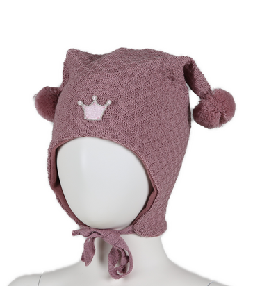 Kivat Knytelue ull 392L-17B Dusty Rose med krone Dusty rose 17B - Kivat