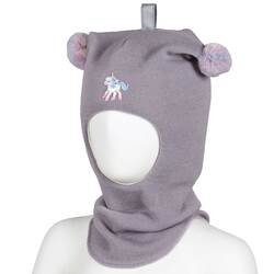 Kivat Balaklava i ull 477-78 Dusty Lilac med enhjørning Dusty Lilac 78 - Kivat