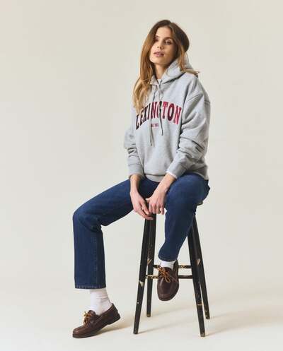 Logo Hoodie Gray Melange - Lexington