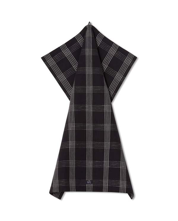 Rutet kjøkkenhåndkle i Linblanding