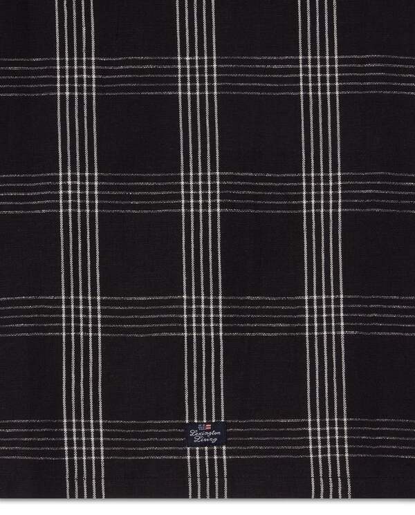 Rutet kjøkkenhåndkle i Linblanding