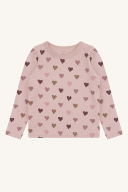 Hust & Claire Abba Hearts Puff trøye ull/viskose fra bambus 3735 adobe rose - Hust & Claire