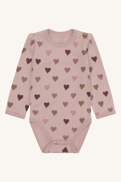 Hust & Claire Baloo Hearts Puff body ull/viskose fra bambus 3735 Adobe Rose - Hust & Claire