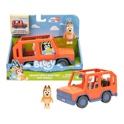 Bluey Familiens 4WD Feriebil med Mor Chili-figur Feriebil med Mor Chili-figur - Leiker
