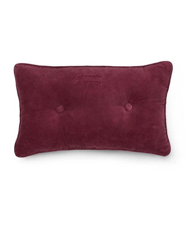 Knappet pute i økologisk bommulsfløyel