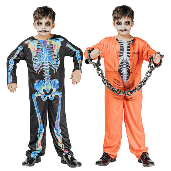 Kostyme Vendbar Fange/Skjelett 130-140 cm