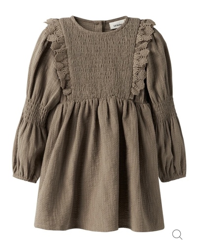NMFROSITA LIU LS DRESS LIL Sepia Tint - LIL`ATELIER