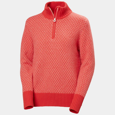 hh Arctic Ocean Iceland Wool Knit Sweater ALIERT RED - Helly Hansen