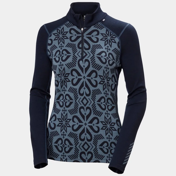 hh LIFA® Merino Midweight Graphic Half-Zip Base Layer Dame
