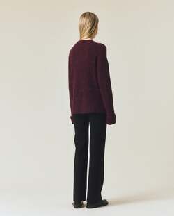 Alpakablanding mock neck genser