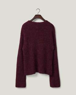 Alpakablanding mock neck genser