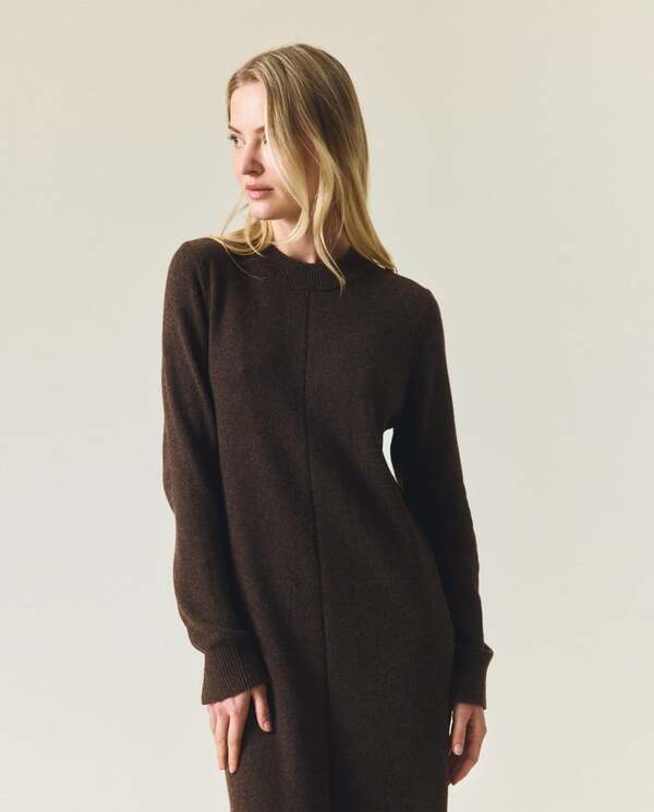 Strikket midikjole med rett passform