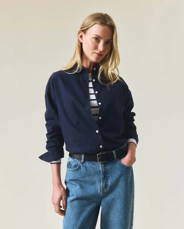 Casual flanellskjorte i økologisk bomull