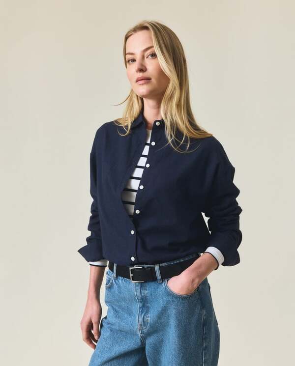 Casual flanellskjorte i økologisk bomull