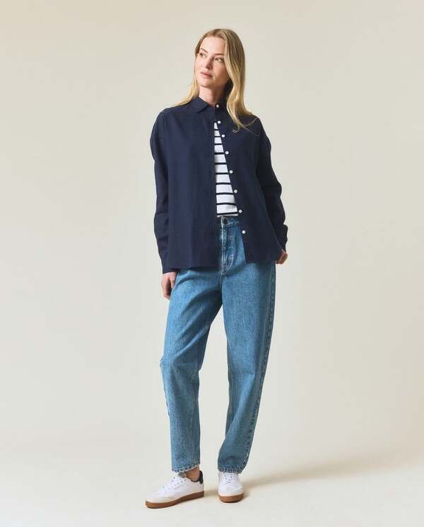 Casual flanellskjorte i økologisk bomull