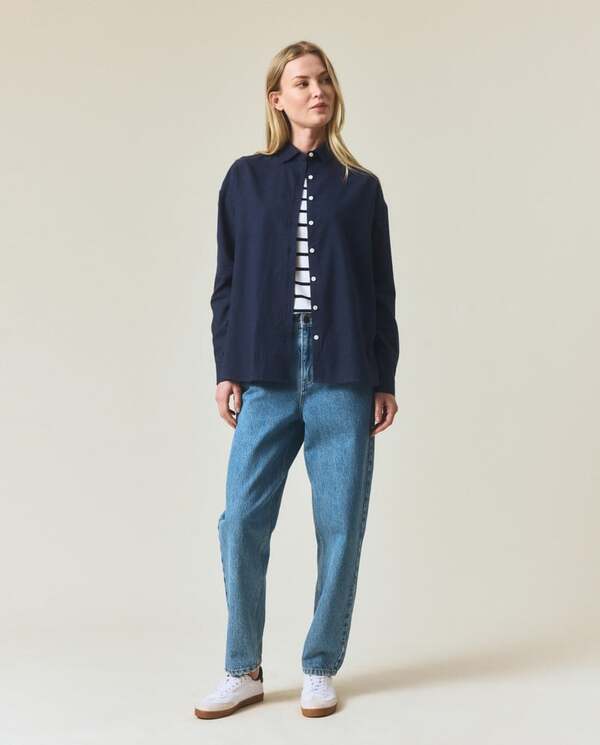 Casual flanellskjorte i økologisk bomull