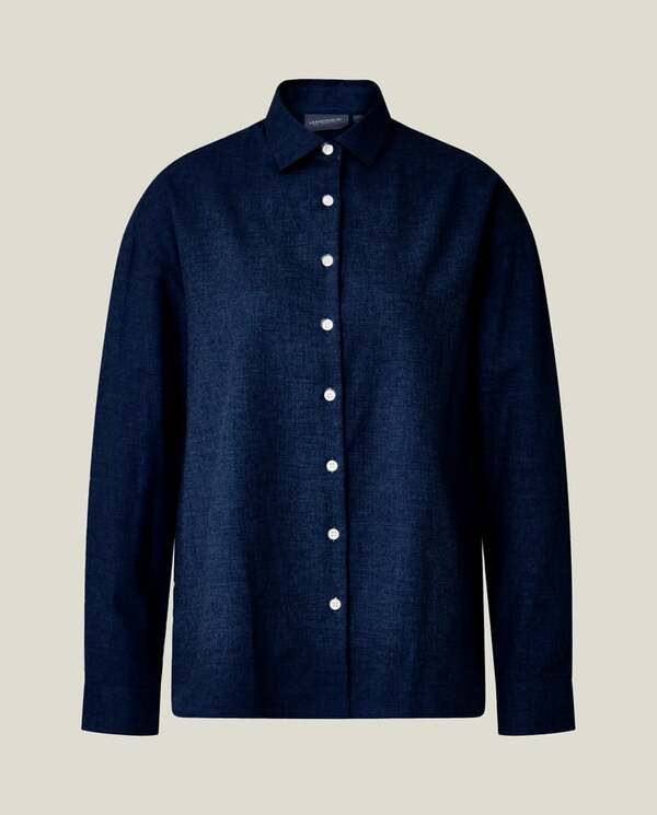 Casual flanellskjorte i økologisk bomull