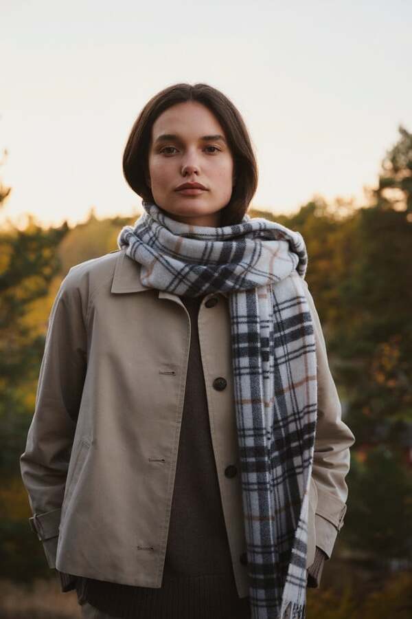 Skjerf i resirkulert ullblanding