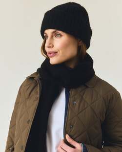 Strikkelue i alpakkablanding