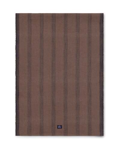 Stripet bordløper av økologisk bomull Stone/Black - Lexington