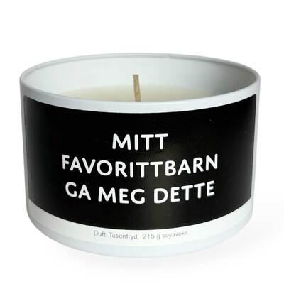 Duftlys  Mitt favorittbarn ga meg dette - Happystar