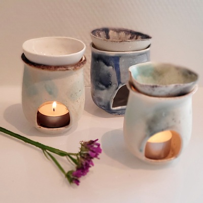 Voksduftsmelter - porselen Blå - Mortensen Design