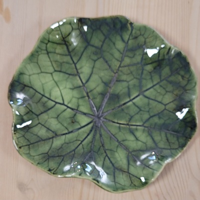 Bladfat, keramikk Grønnt blad - Mortensen Design