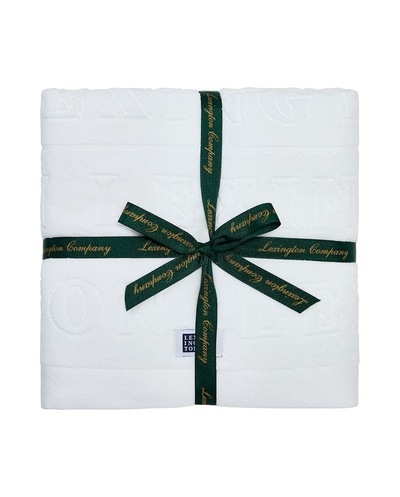 Fløyel Logo Håndkle 50x70cm 4pk Hvit - Lexington