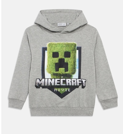 NKMOLLIE MINECRAFT NREG SWEAT BRUSH GREY MELANGE - Name It