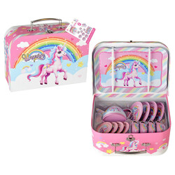 Enhjørning Koffert med Koppesett i Tinn