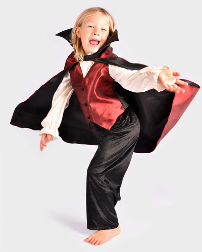 Den gode feen vampyrkostyme 4 deler - 4-5år Vampyr - Halloween