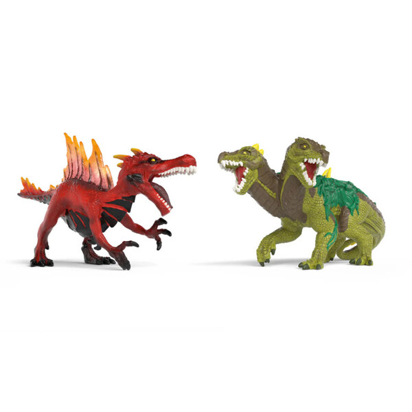 Schleich Fire Saurian vs. Jung
