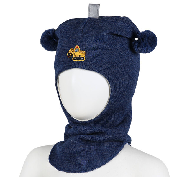 Kivat balaklava i ull med gravemaskin