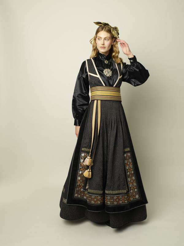 PASCAL FESTDRAKT SVART/GYLDEN