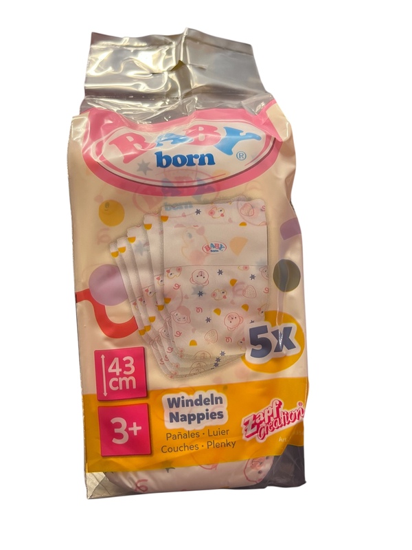 BABY Born bleier 5-pack - passer til dukker 43 cm
