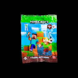 MINECRAFT 6 CM FIGURAL KEYCHAINS 1 PC FOILBAG ASST CDU KEYCHAINS 1 PC FOILBAG ASST - Minecraft