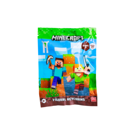 MINECRAFT 6 CM FIGURAL KEYCHAINS 1 PC FOILBAG ASST CDU