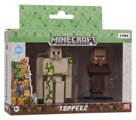 MINECRAFT 3D TOPPEEZ 2 PACK VINDU BOKS